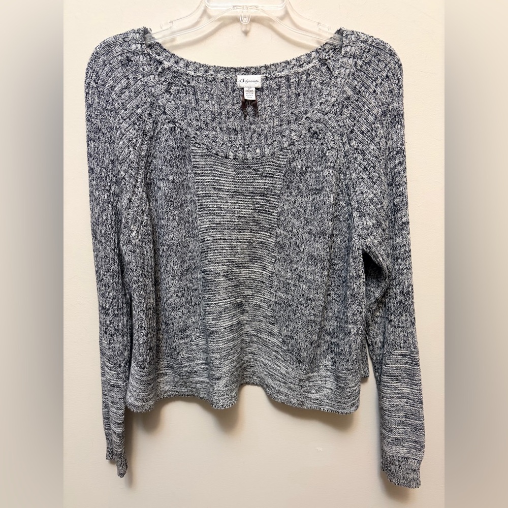 DYNAMITE Marled Cropped Oversized Sweater